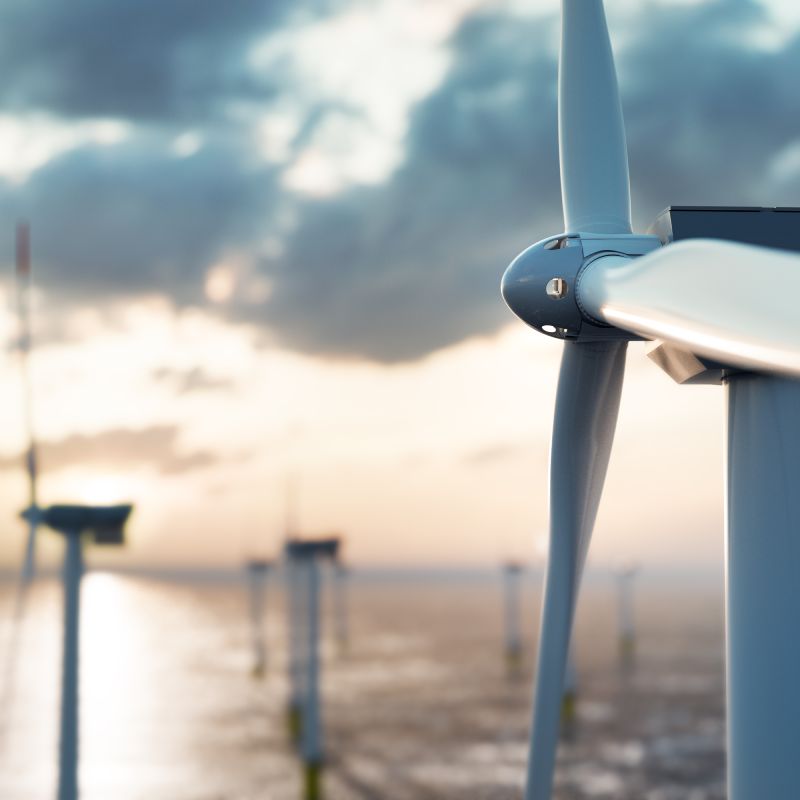 Renewable energies: Wind energy and wind turbines offshore