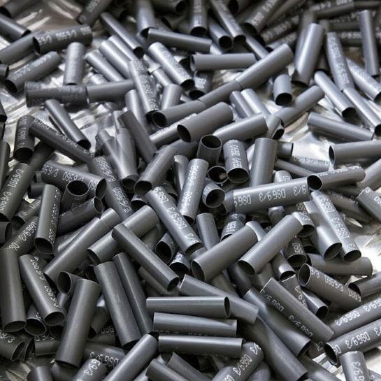 Several black heat shrink tubing